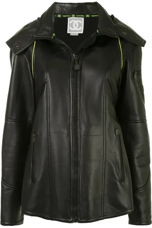 CHANEL 2004 Sport Line hooded leather jacket