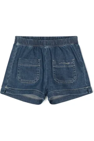 Il gufo Embroidered-logo denim shorts