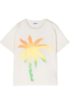 Molo Palm tree-print cotton T-shirt