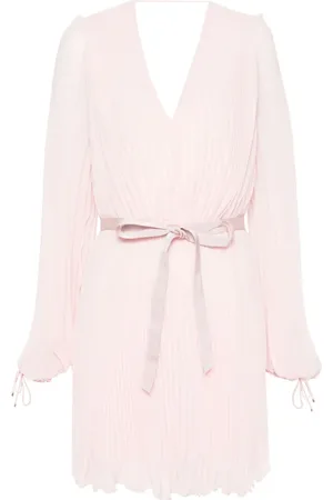 Max Mara Fully-pleated chiffon mini dress