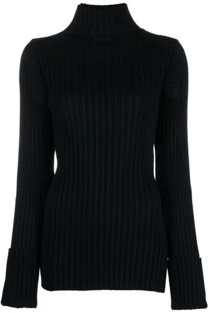 Serafini Roll-neck side-slit top
