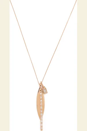 Dana Rebecca Designs 14kt rose Sadie Pearl diamond charm necklace