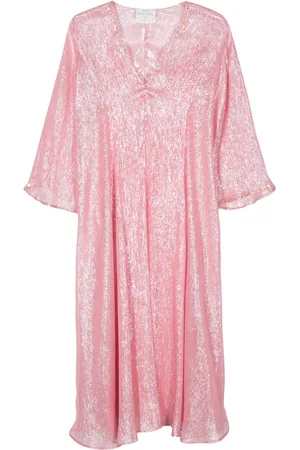 FORTE FORTE Lurex kaftan maxi dress