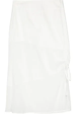 SHIATZY CHEN Gathered silk midi skirt