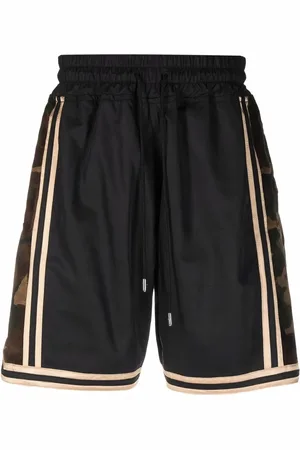 JUST DON Camo detail shorts