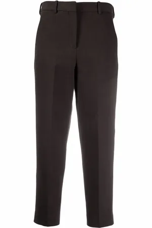 Circolo Pressed-crease high-rise cropped trousers
