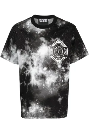 VERSACE Logo tie-dye T-shirt