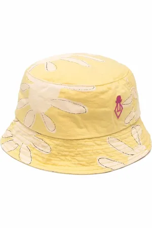 The Animals Observatory Embroidered-logo sun-print bucket hat