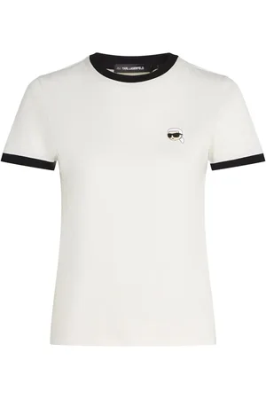 Karl Lagerfeld Ikon contrast-piping T-shirt