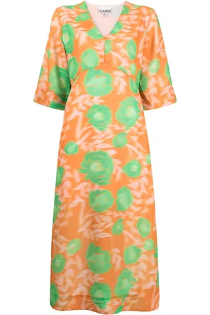 Ganni Floral-print midi dress