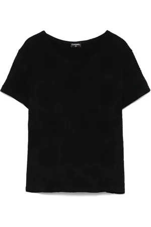 CHANEL 2010s floral-motif T-shirt
