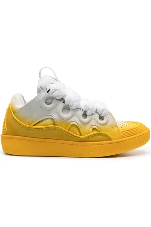 Lanvin Curb spray-painted leather sneakers