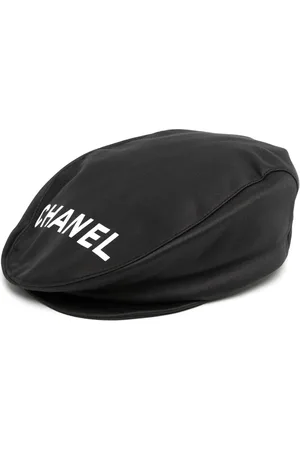 CHANEL 1990-2000s logo-print casket hat