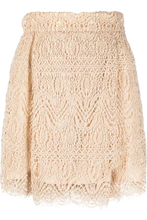 VALENTINO GARAVANI 2010 lace-detailed A-line skirt