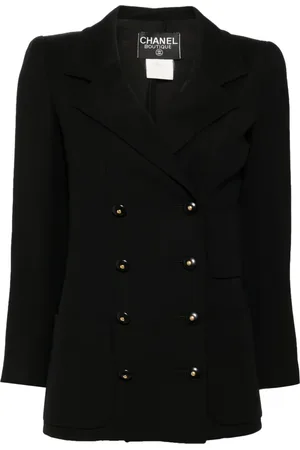 CHANEL 1993 CC button silk jacket
