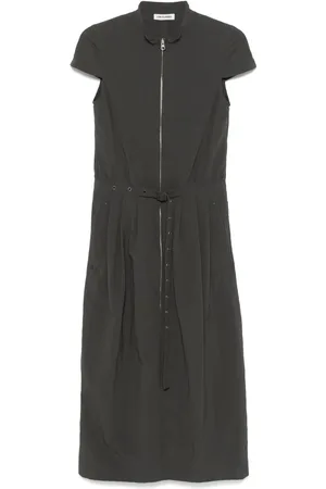 Low Classic Pleat-detail midi dress