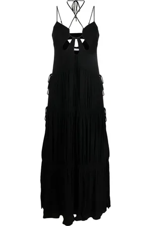 Simkhai Lina tiered pleated maxi dress