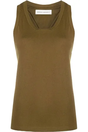 EXTREME CASHMERE Sleeveless cotton-blend knitted top