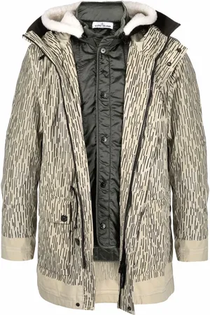 Stone Island Rain Camo print layered parka