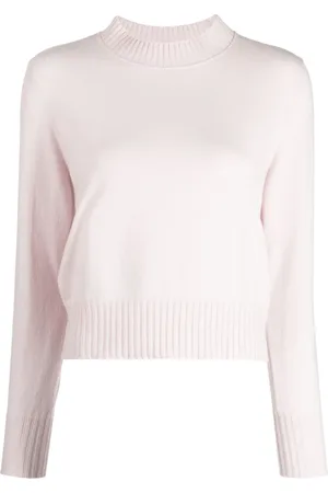 N.PEAL Cropped ribbed-knit cashmere jumper