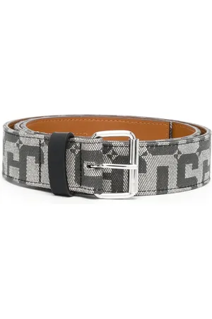 GCDS Monogram jacquard leather belt