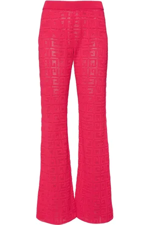 Givenchy Logo intarsia-knit flared trousers