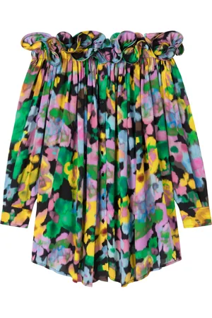AZ FACTORY X Lutz Huelle Theodora floral-print off-shoulder dress