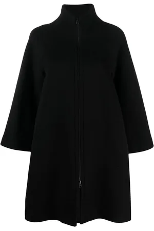 GIANLUCA CAPANNOLO Zipped high-neck felted coat
