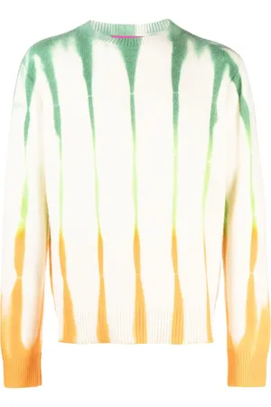 THE ELDER STATESMAN Abstract-pattern cashmere jumper