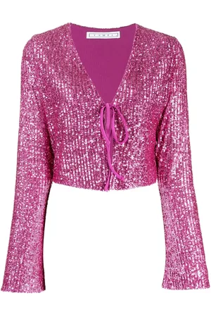 In the Mood for Love Ruddy Solid sequin-embellished blouse