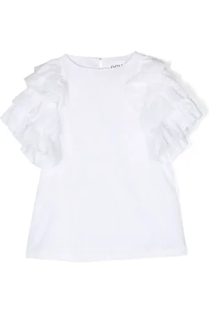 DOUUOD KIDS Ruffled sleeve mini dress