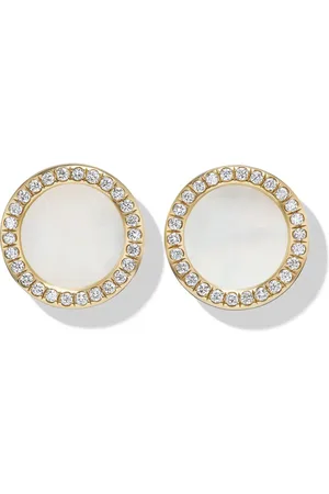 David Yurman 18kt yellow Petite DY Elements diamond stud earrings (11mm)