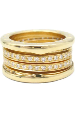 Bvlgari 2010s 18kt yellow B-zero1 diamond ring