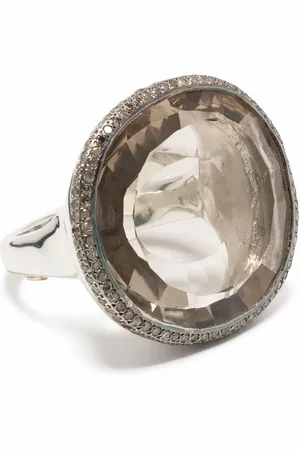ROSA MARIA Diamond and topaz embellished cocktail ring