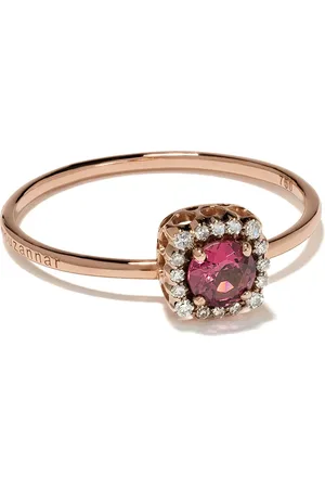 SELIM MOUZANNAR 18kt rose gold diamond rhodolite Beirut ring