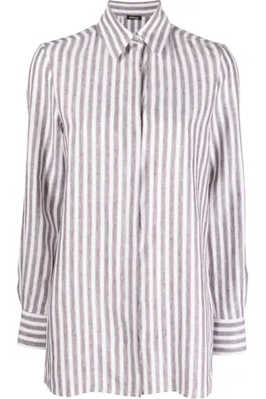 Kiton Vertical-stripe long-sleeve shirt