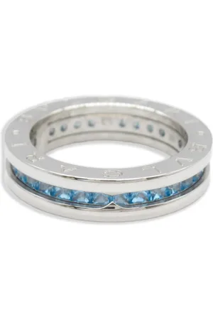Bvlgari 2010s B.zero1 18kt white gold blue topaz ring