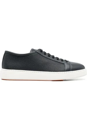 santoni Leather low-top sneakers