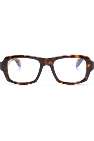CUTLER & GROSS Tortoiseshell-effect rectangle-frame glasses