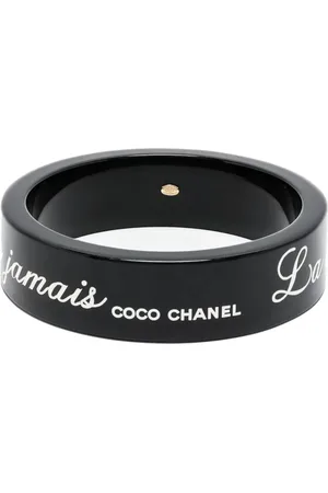 CHANEL 2007s slogan-print bangle bracelet