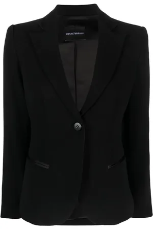 Emporio Armani Satin-trim single-breasted blazer