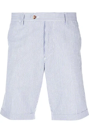 LARDINI Striped cotton chino shorts