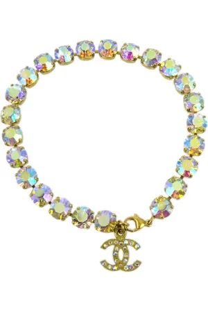 CHANEL 1995 rhinestone chain anklet