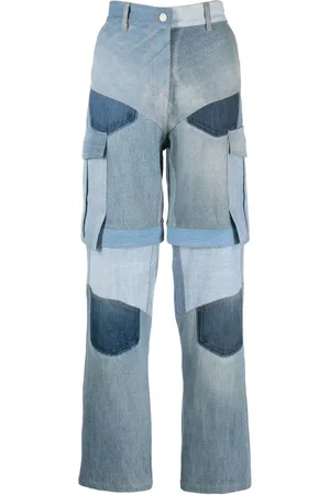SRVC High-rise straight-leg cargo jeans