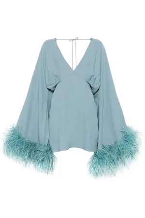 ‎Taller Marmo‎ Feather-trim mini dress
