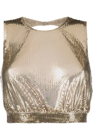 Paco rabanne Paco mesh cropped top