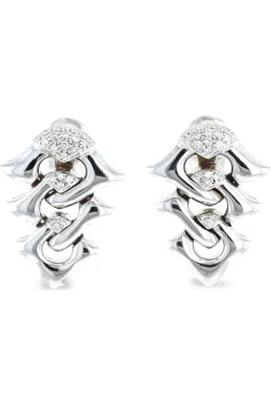 Bvlgari 2000s 18kt white gold diamond earrings