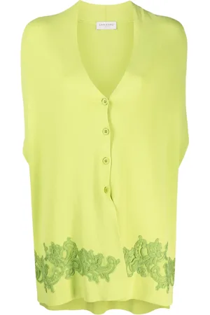 Ermanno Firenze Floral lace-appliqu?? short-sleeve cardigan
