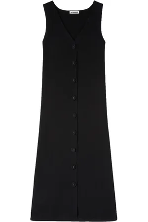 Jil Sander V-neck knitted midi dress