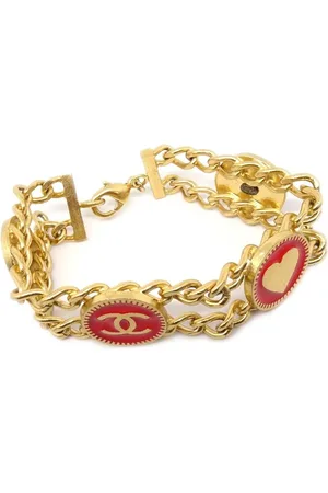 CHANEL 2001 CC charm chain-link bracelet